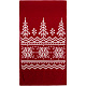 Шарф Elnik, красный с молочно-белым
